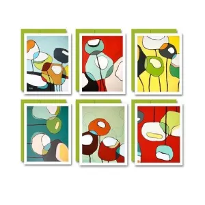 Card Set of 6 - Assorted Poppies by Rachel Austin