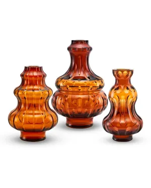 Carpes Orange Handmade Crystal Vases - Angie Homes