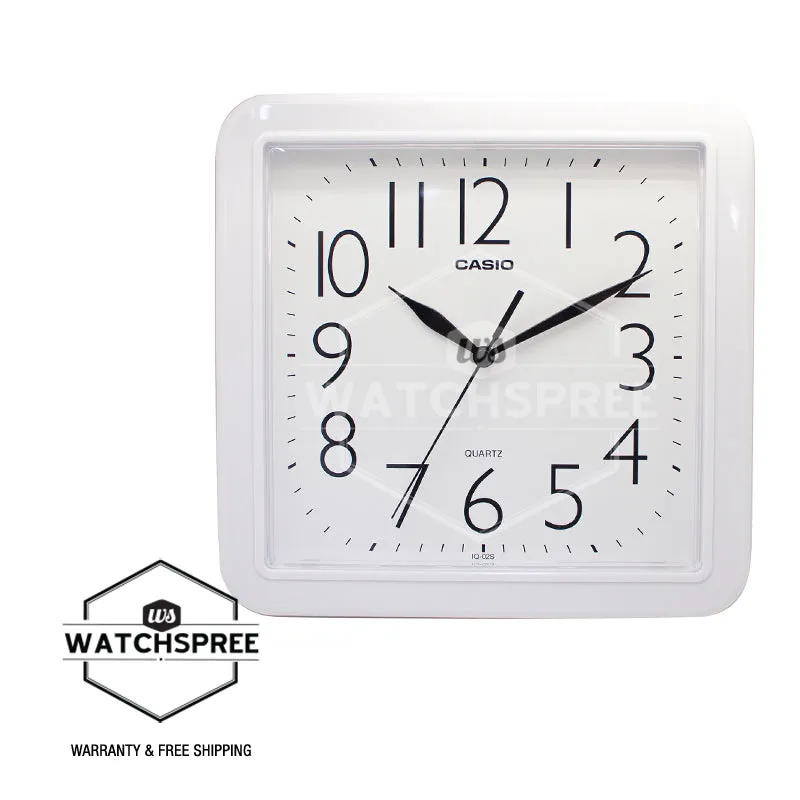 Casio Analog White Resin Square Wall Clock IQ02S-7D IQ-02S-7D IQ-02S-7 (LOCAL BUYERS ONLY)