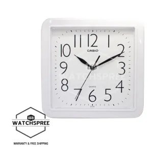 Casio Analog White Resin Square Wall Clock IQ02S-7D IQ-02S-7D IQ-02S-7 (LOCAL BUYERS ONLY)