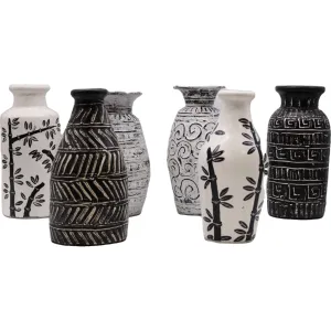 Ceramic Vases from Lombok - Indonesian pottery - Fairly Traded - Black & White