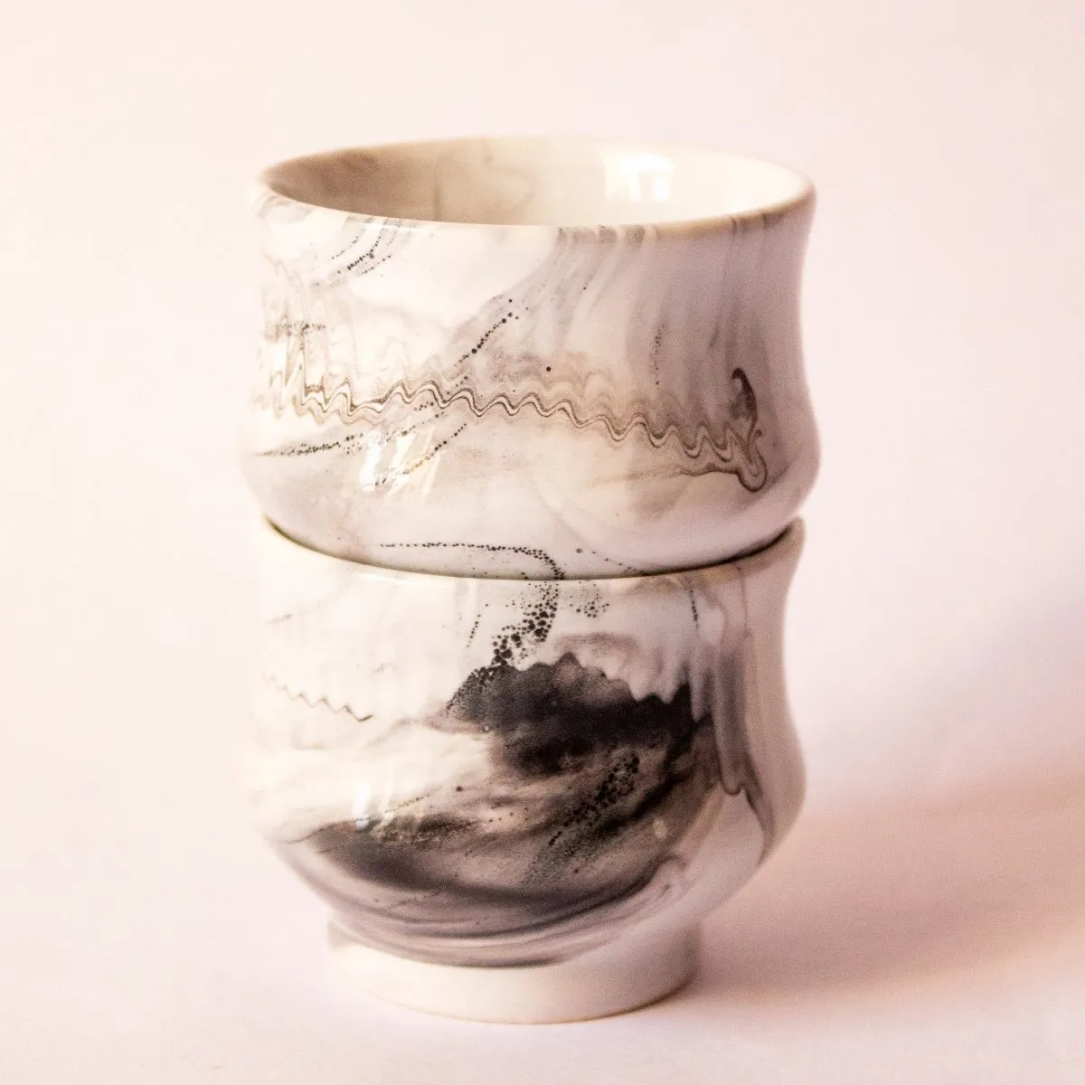 Charcoal Stoneware Pinch Bowl ( Set Of 2)