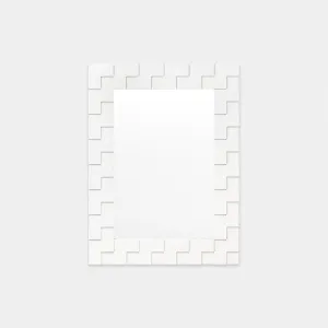 Checked Mirror 96cm x 128cm - Snow