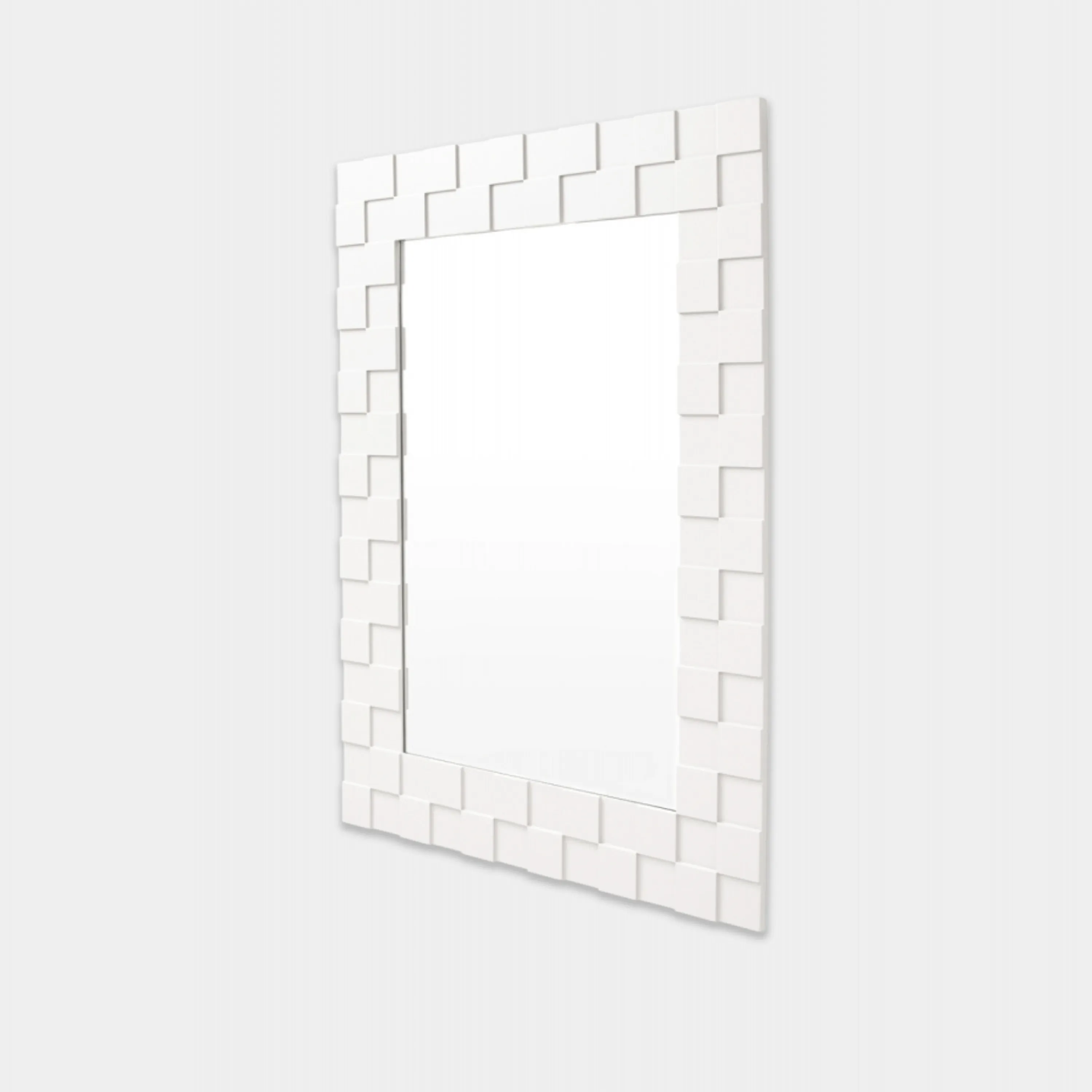 Checked Mirror 96cm x 128cm - Snow