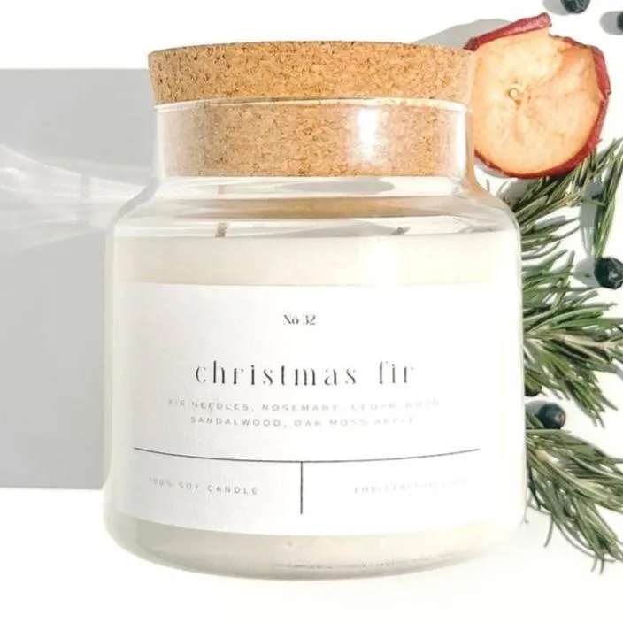 Christmas Fir: Clean Burning Soy Wax Candle
