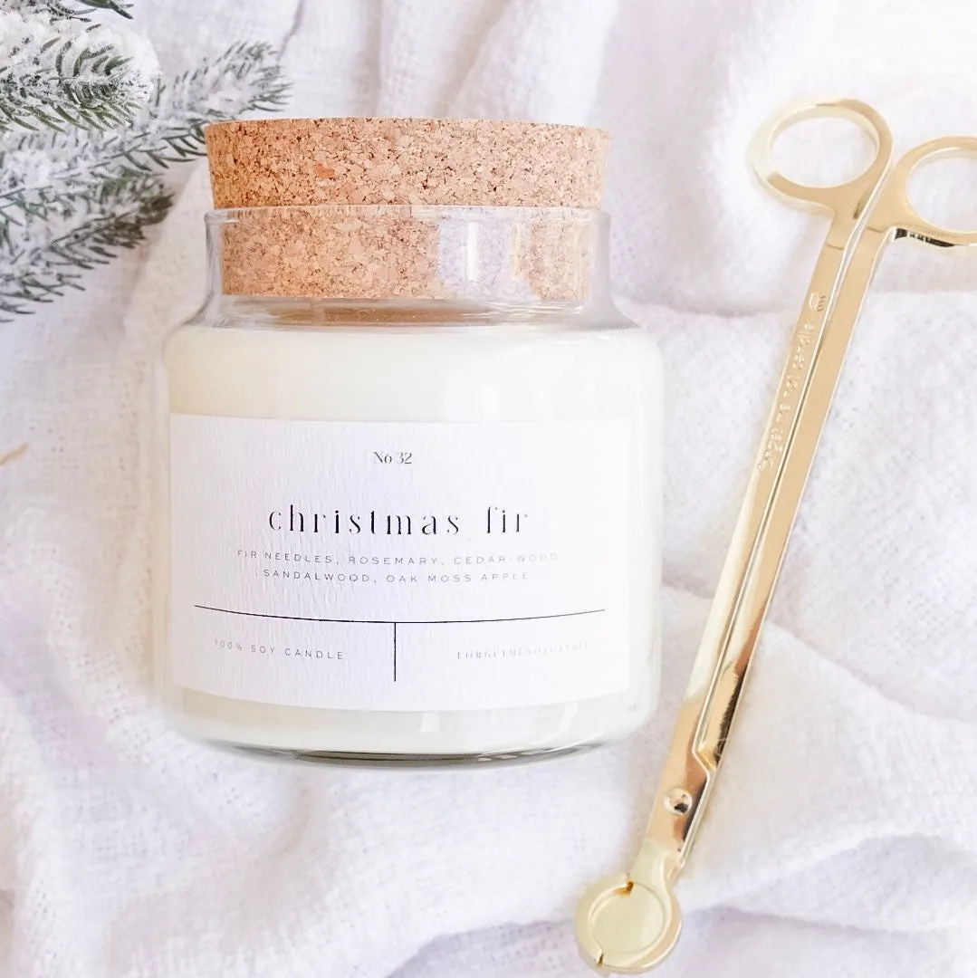 Christmas Fir: Clean Burning Soy Wax Candle