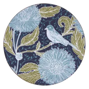 Chrysanthemum Bird Round Coasters | Set of 4