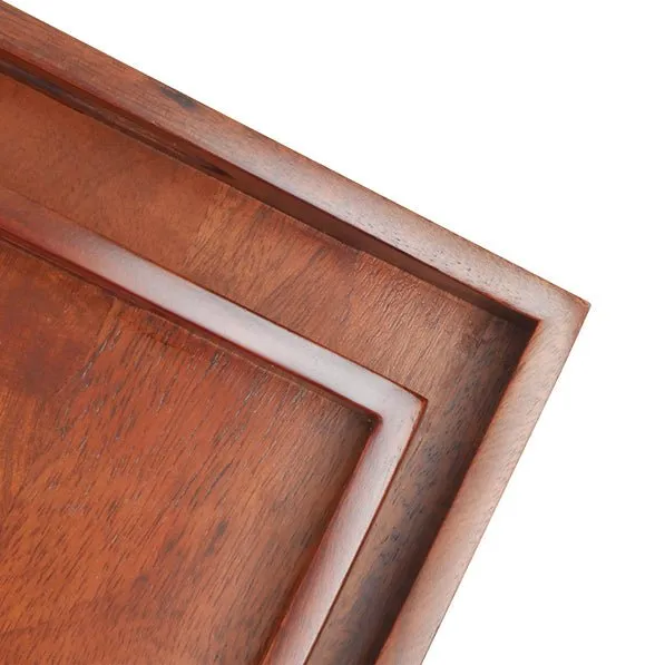 Classic Serving Wooden Tray (Set of 2)
