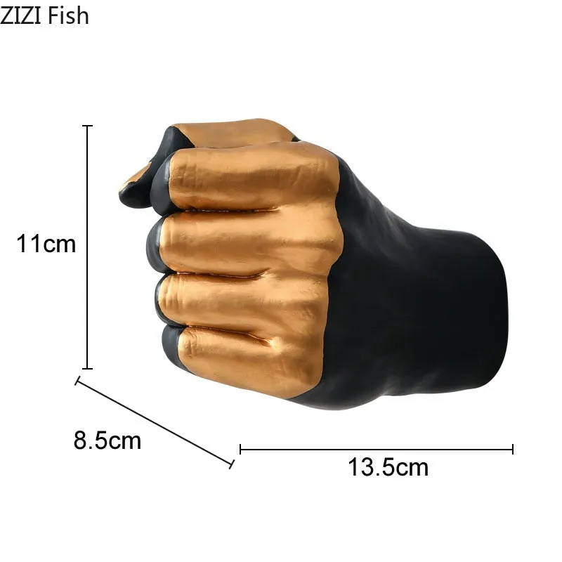 Clenched Fist Shaped Resin And Glass Wall Vase For Flower Arrangement In Your Living Room And Home Decoration
