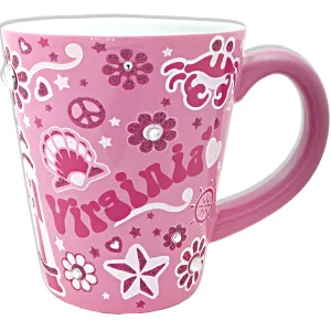 CMVA09P Coffee Mug Glitter Pink Virginia