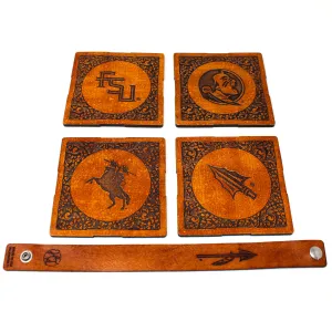 Coasters Set - Leather - FSU