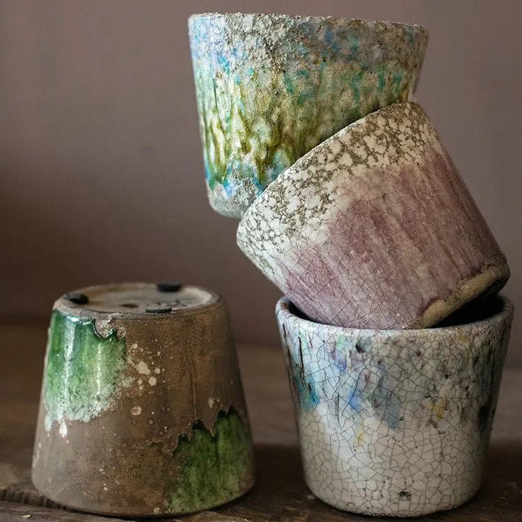 Colorful Terracotta Pot - Various Colors
