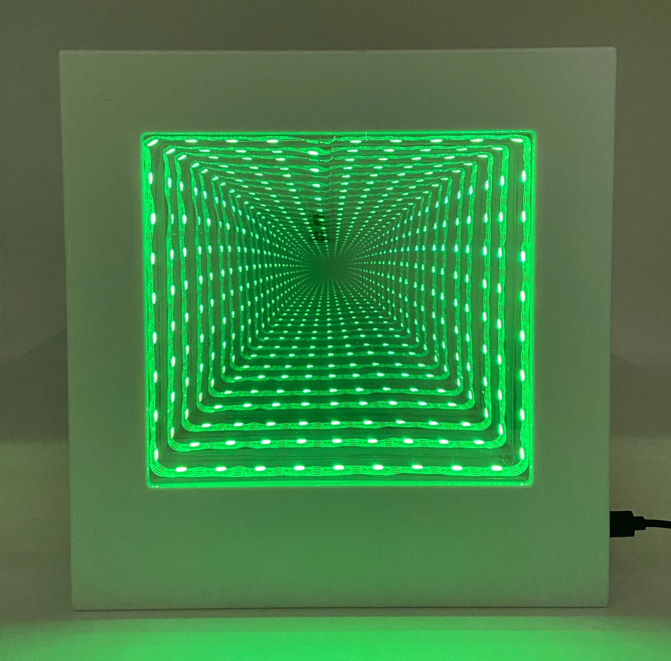 Colour Changing Square Tunnel Infinity Lamp