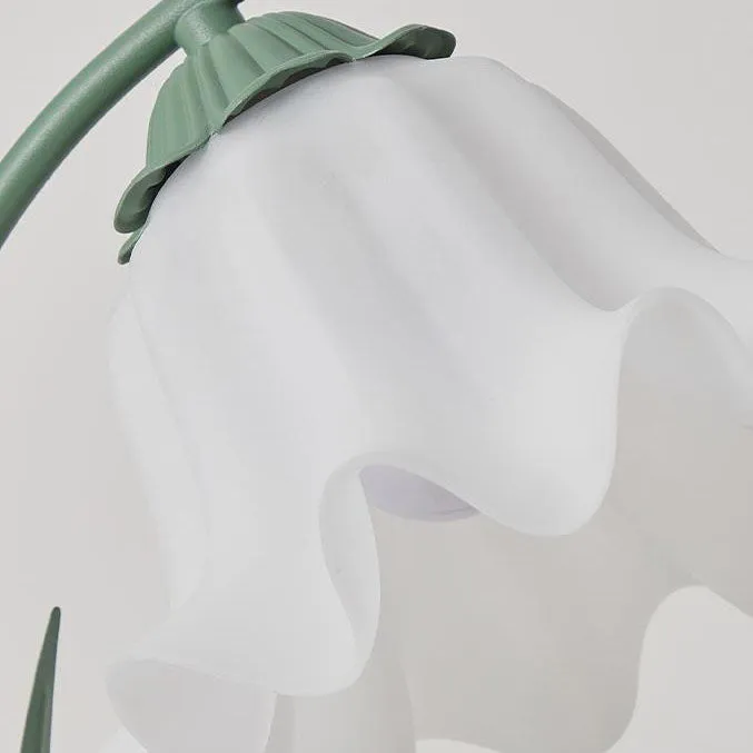 Contemporary Creative Wrought Iron Acrylic Flower 1-Light Table Lamp For Bedroom