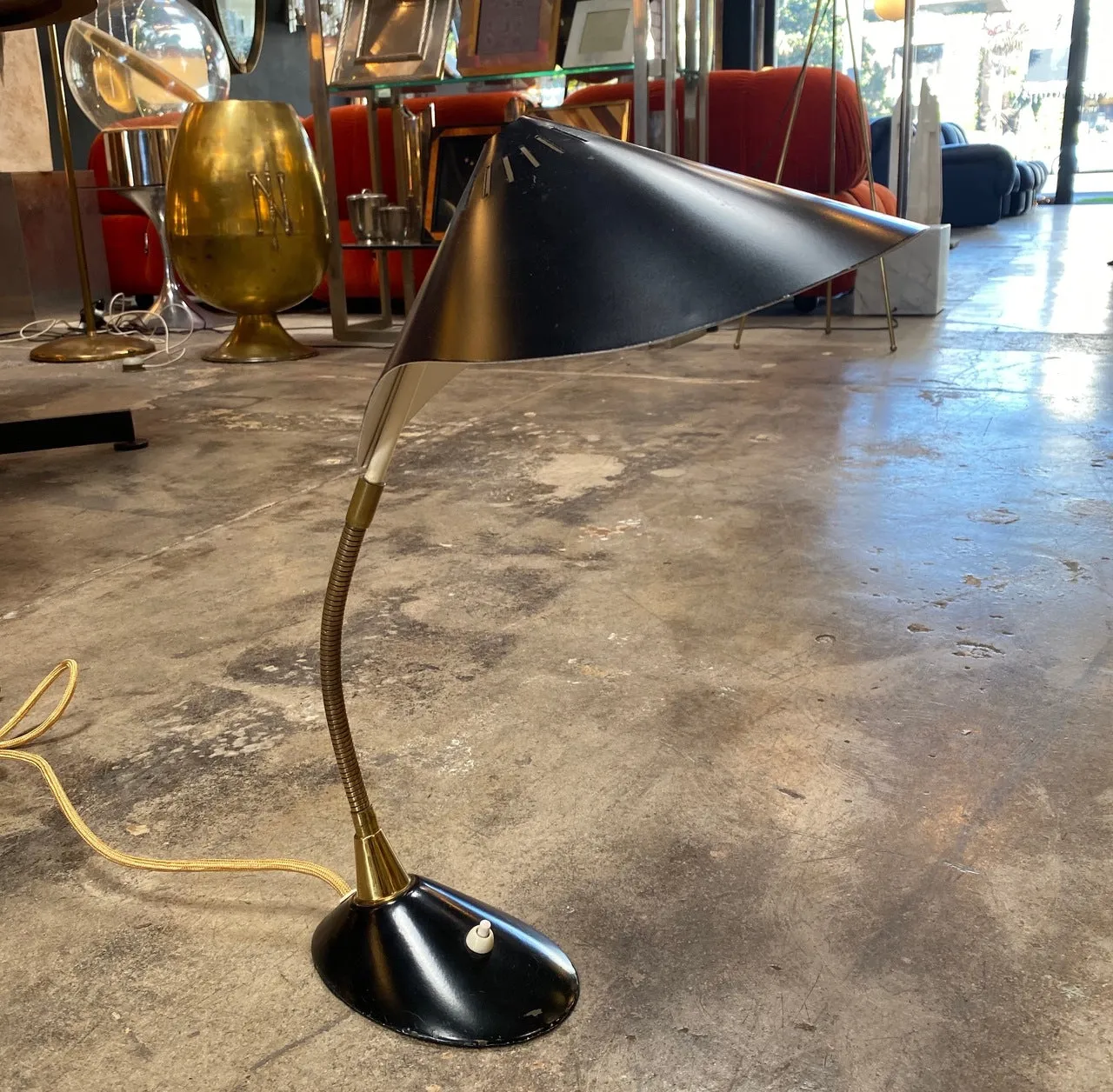 Cosack Table Lamp Brass Standard and Mouille Style, 1960s
