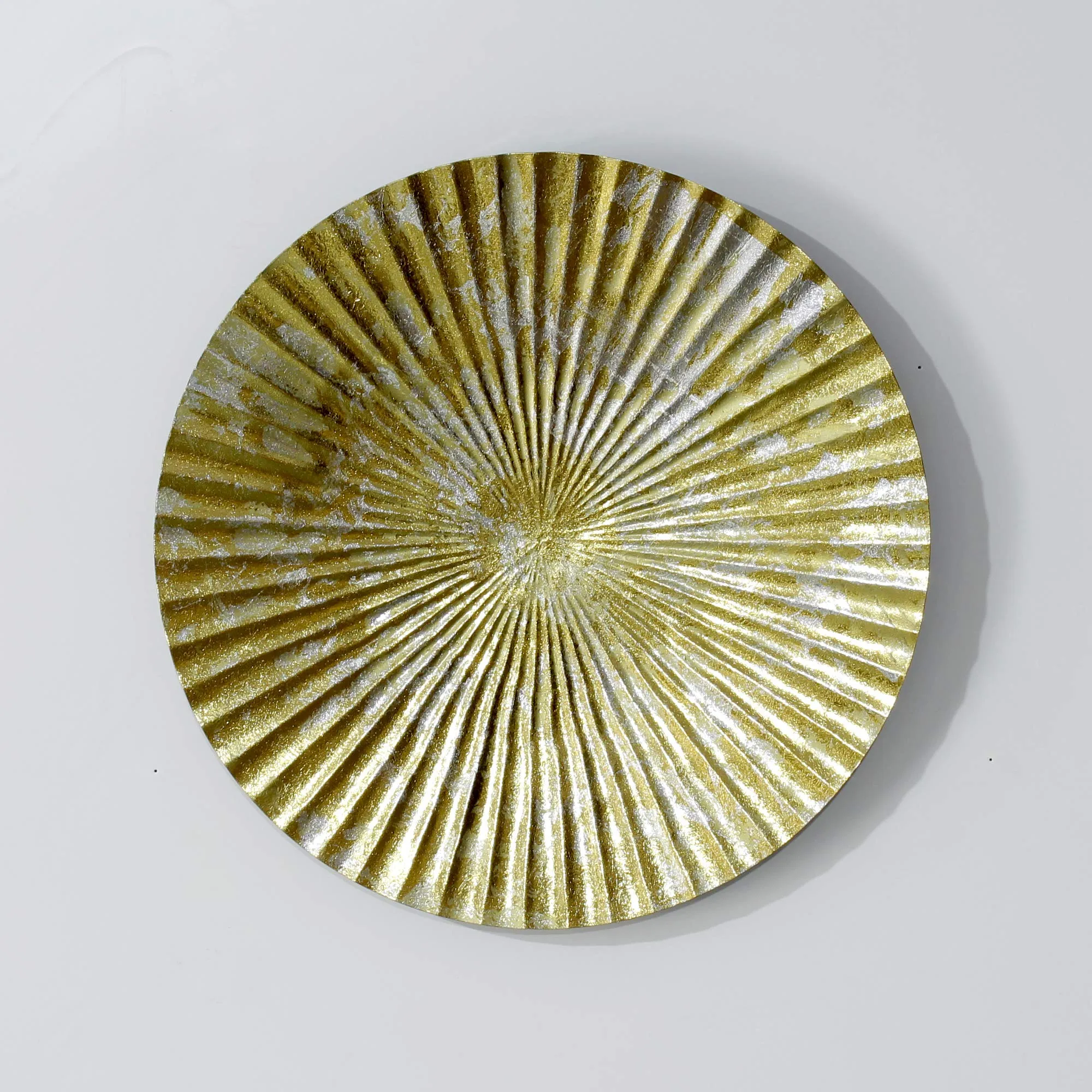 Craftter Round Metal Wall Art- Antique Abstract Wall Décor , Hanging Sunburst Wall Sculptures And Decors (Gold, Set Of 6)