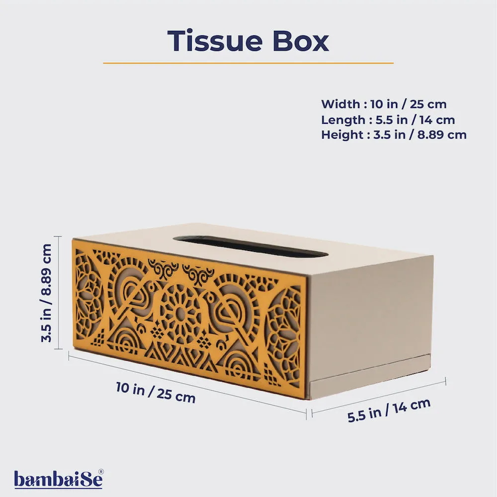 Cutwork Tissue Box (Grey Gold)