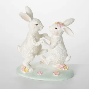 Dancing Tabletop Bunny Statue