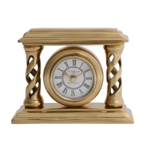 Decor de Maison Brings Velor Table Clock in Gold for Home Decor Table Decor Livingroom Bedroom Study Table & Office Desk