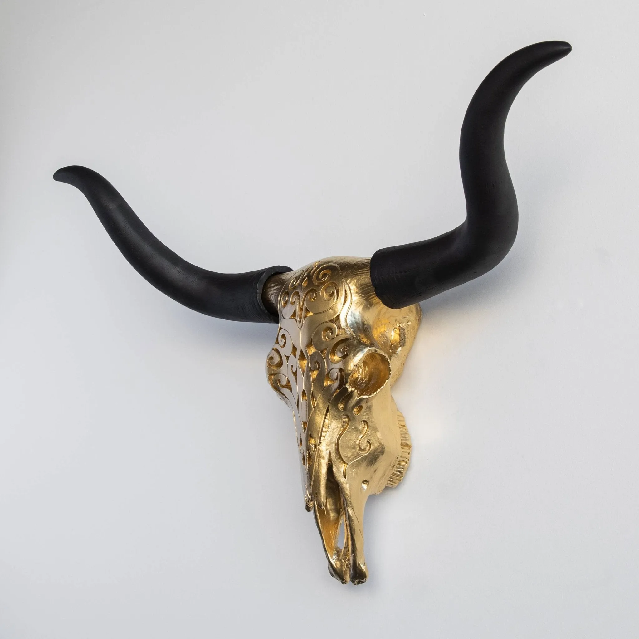 Decorative Carved Texas Longhorn Wall Art