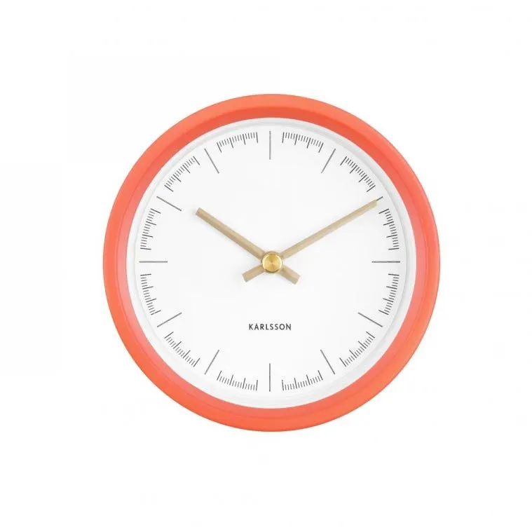 Dense Wall Clock - Coral Pink (12.5cm)