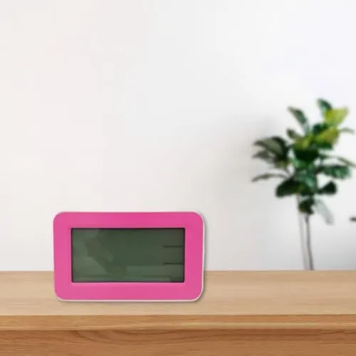Digital Display Desk & Shelf Clock Battery Oparated Digital Alarm Clock (Pink)