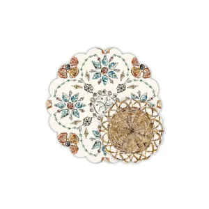 Doily Set - Handpainted Coastal Seashells