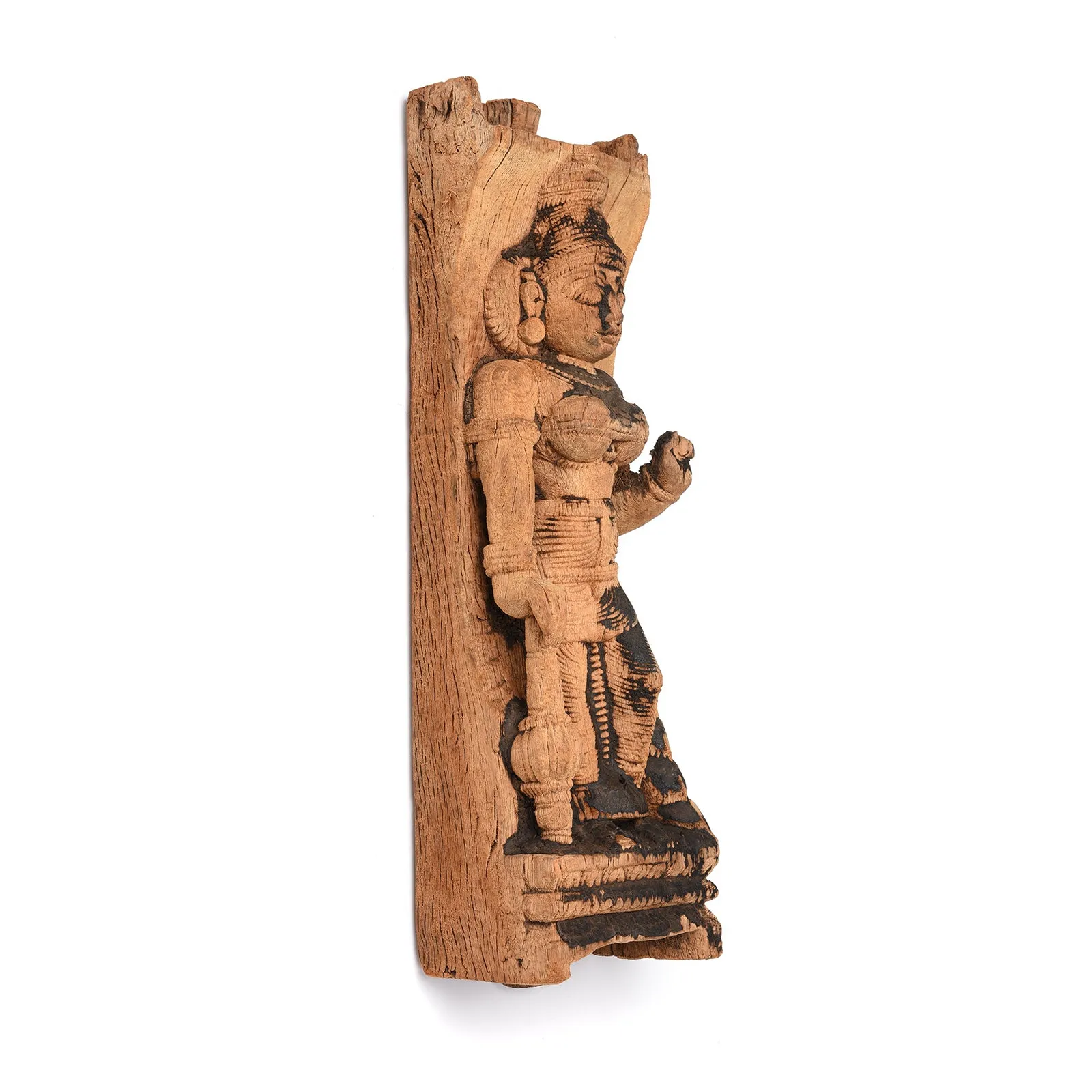 Dvarapala Guardian Chariot Carving - 19th Century