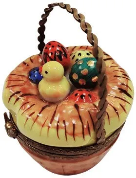 Easter Basket w Eggs Bird
