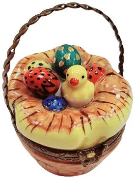 Easter Basket w Eggs Bird