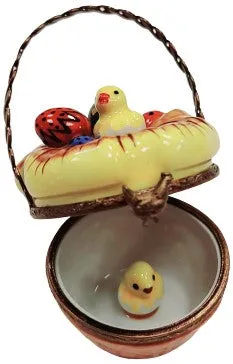 Easter Basket w Eggs Bird