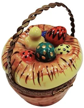 Easter Basket w Eggs Bird