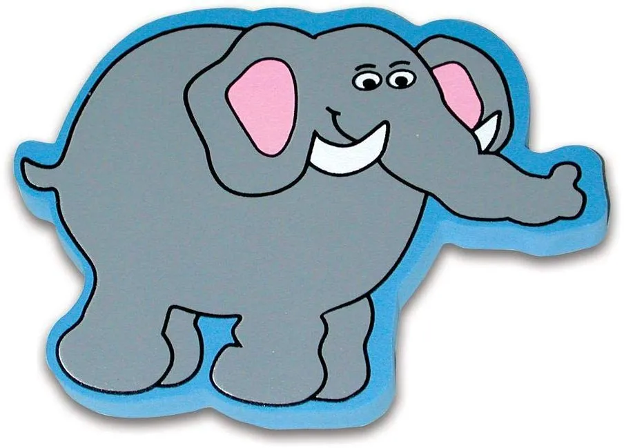 Edushape Magic Creations Bathtub Foam Stickers, Jungle Fun, 17 Piece Set