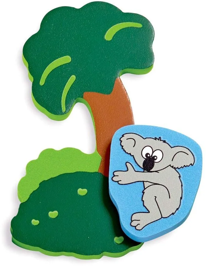 Edushape Magic Creations Bathtub Foam Stickers, Jungle Fun, 17 Piece Set