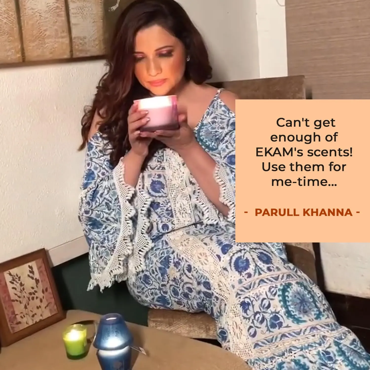 EKAM Gift Box| Pack of 4 Scented Votive Candles| Fragrances- Mahogany, Lavender, Black tea & Pomegranate and Jasmine| Ideal for Home Décor, Aromatherapy & Gifting| 10 hr. burn time|40g each