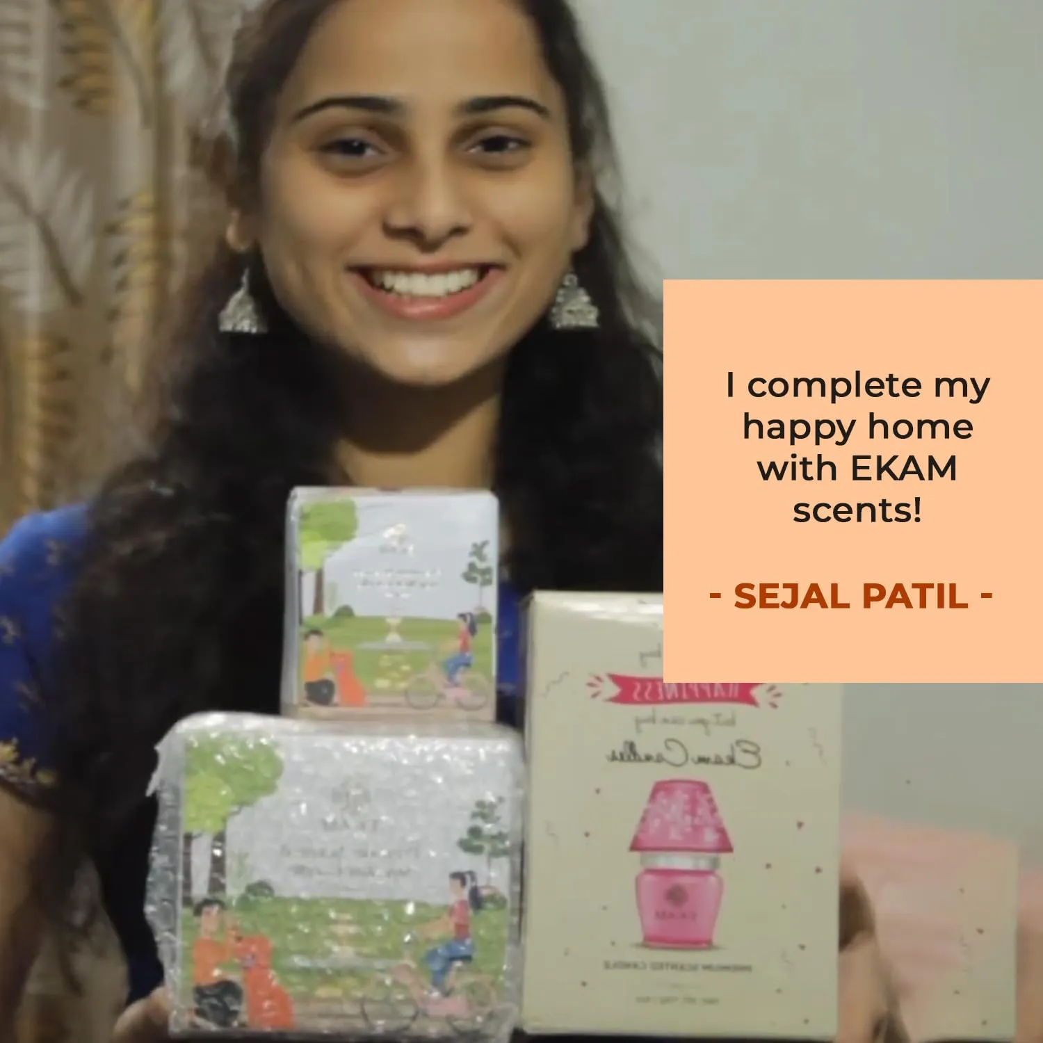 EKAM Gift Box| Pack of 4 Scented Votive Candles| Fragrances- Mahogany, Lavender, Black tea & Pomegranate and Jasmine| Ideal for Home Décor, Aromatherapy & Gifting| 10 hr. burn time|40g each