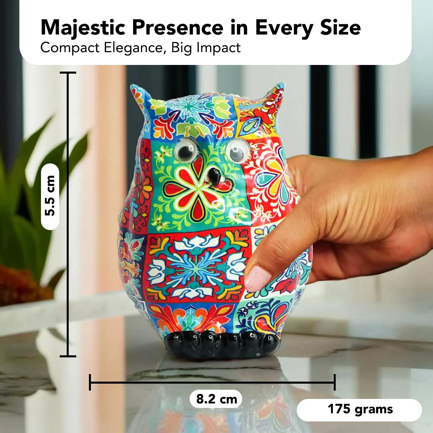 Ekhasa Owl Showpieces for Home Decor Living Room Decorative Items | Show Pieces Gift Items for Home Decoration | Center Table Tv Unit Showcase Shelf Office Desk Interior Artifacts Statue Figurines