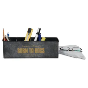 Elan Born to Boss Gadget Organiser, Desk Organizer, Cosmetic Organizer (4 Compartment, Antique Black)
