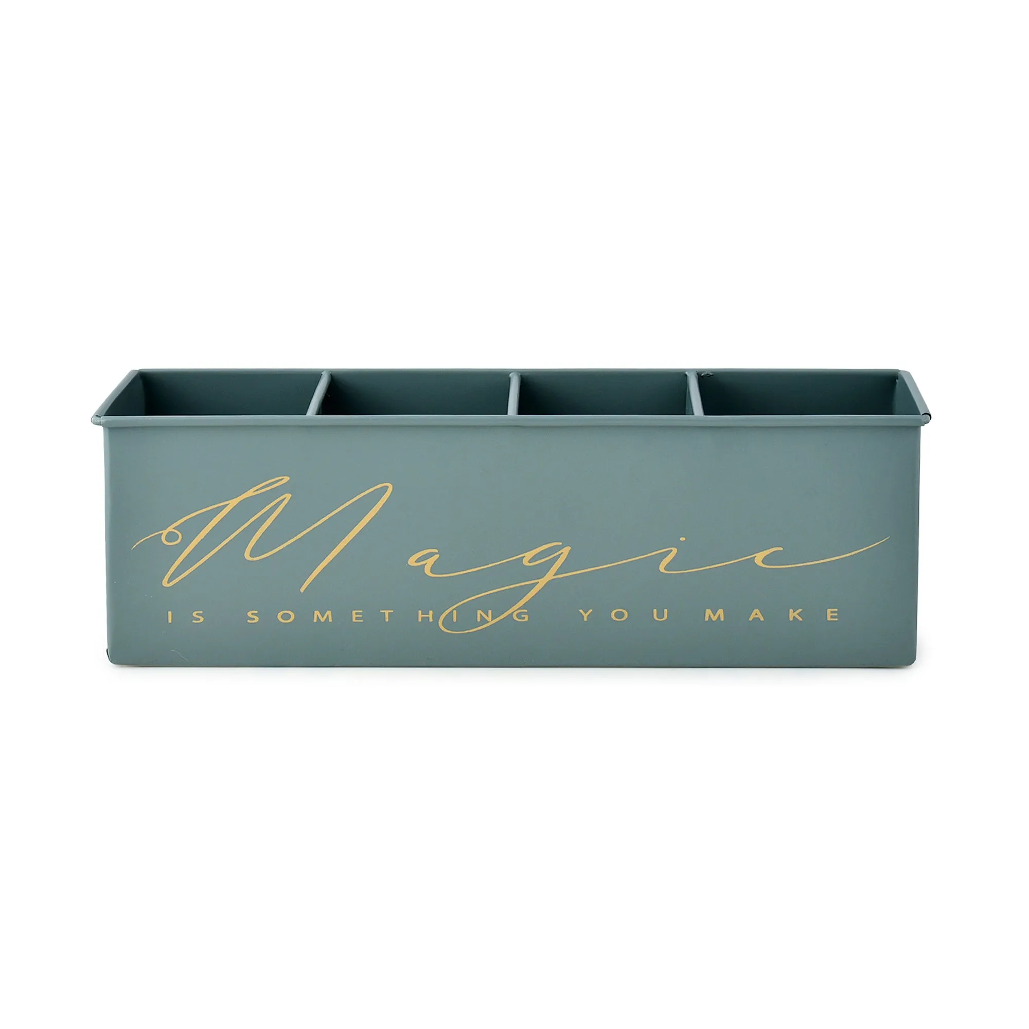 Elan Magic All In One Multifunctional Office Supplies Desk Organizer- Moss Green