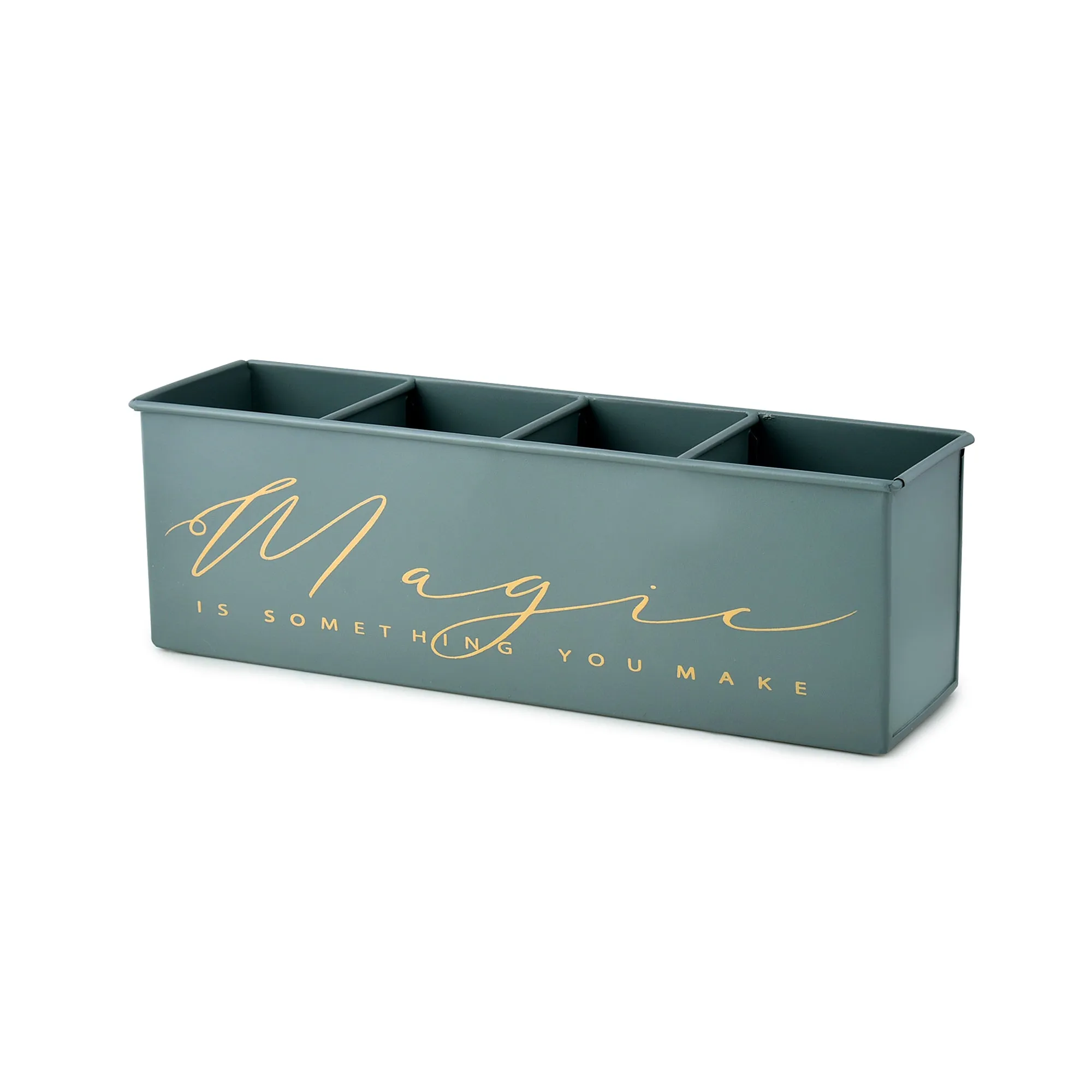 Elan Magic All In One Multifunctional Office Supplies Desk Organizer- Moss Green