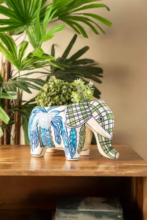 Ele By The Trees  Ceramic Centerpiece (Citron Green)
