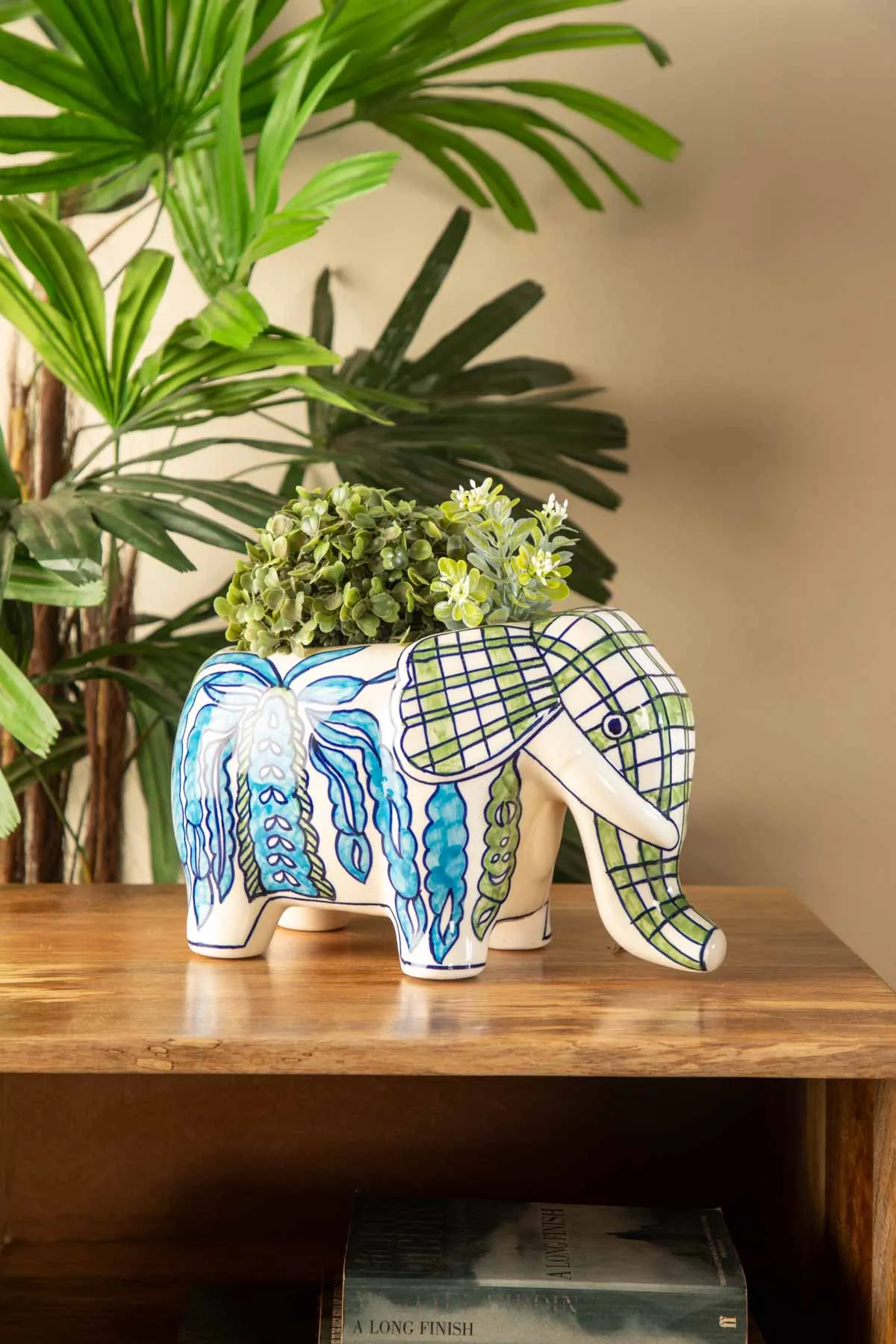Ele By The Trees  Ceramic Centerpiece (Citron Green)