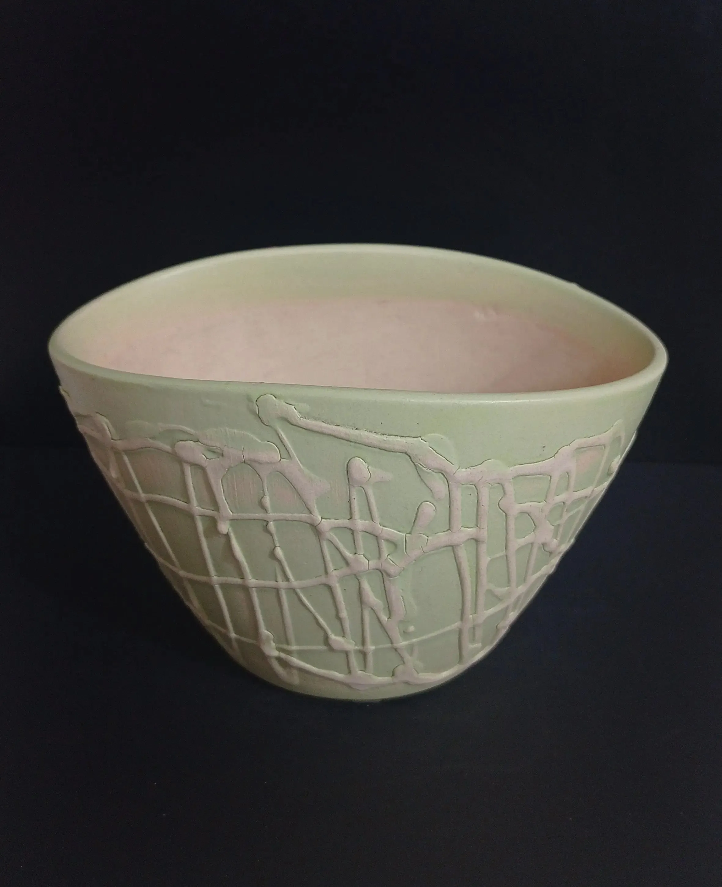 Elegant Green Oval Ceramic Planter - Modern Home and Office Decor