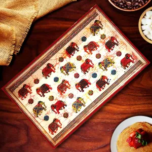 Elephant Fabrication Rectangle Enamel Medium Tray