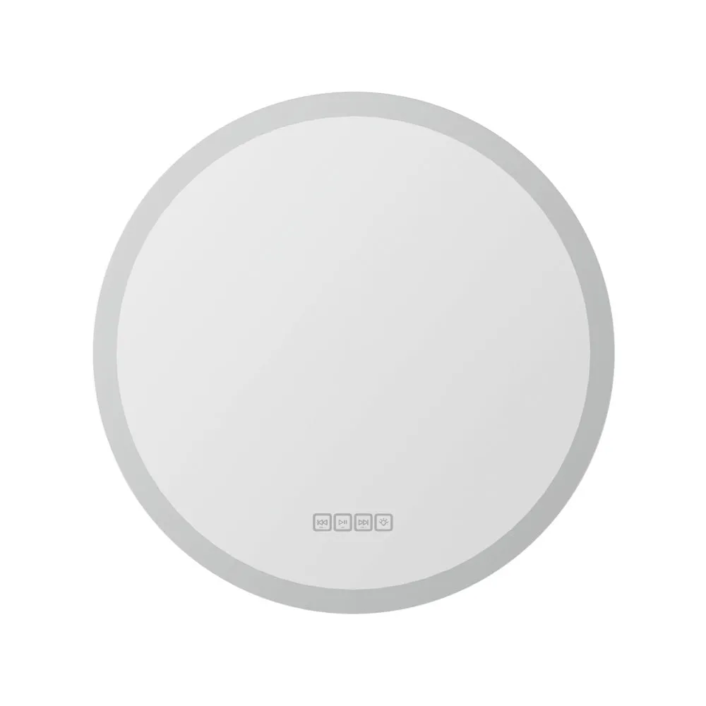 Embellir Bluetooth LED Wall Mirror With Light 60CM Bathroom Decor Round Mirrors