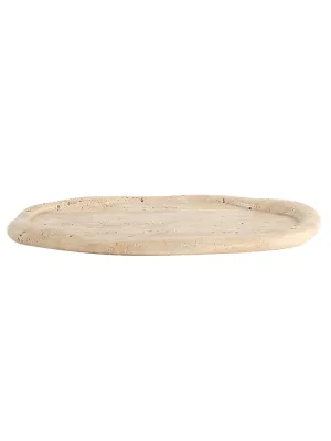 Emi Decorative Tray in Travertine - Beige