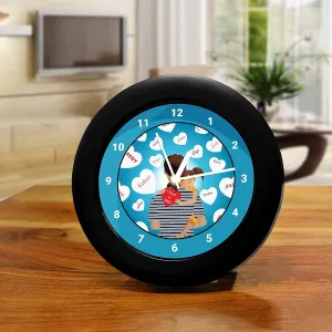 Epic Stuff - I Love You Dad (Girl) - Design Table Clock | Desk Clock for Home and Office,Best Gift for Father's Day