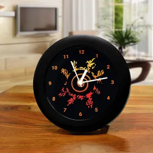 Epic Stuff - Plastic Anime Naruto's 8 Trigrams Seal Design Table Clocks New Decorative Desk Table Clock (Multicolor)