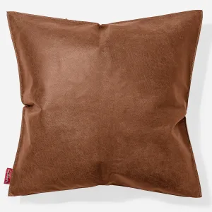 Extra Large Scatter Cushion Cover 70 x 70cm - Distressed Leather British Tan