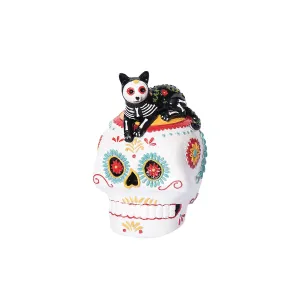 Feline Sugar Skull Figurine